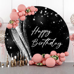 Splitter Funkeln Stern Nacht Himmel Runden Geburtstag Hintergrund