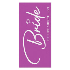 Solide Farbe Brauch Name Braut Strand Handtuch