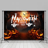 Spinne Kürbis Straße Halloween Trick Oder Behandeln Hintergrund