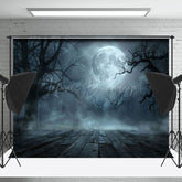 Gruselig Tot Holz Wald Mond Halloween Hintergrund