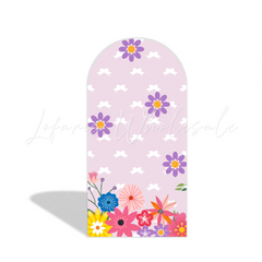 Spring Flower Donald Duck Cartoon Happy Birthday Bogenhintergrund Frühling Blumen Deko
