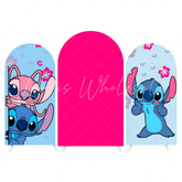 Stitch Theme Happy Birthday Party Bogenwand Abdeckung Lilo Blau Alien Ohana Familie Party Deko