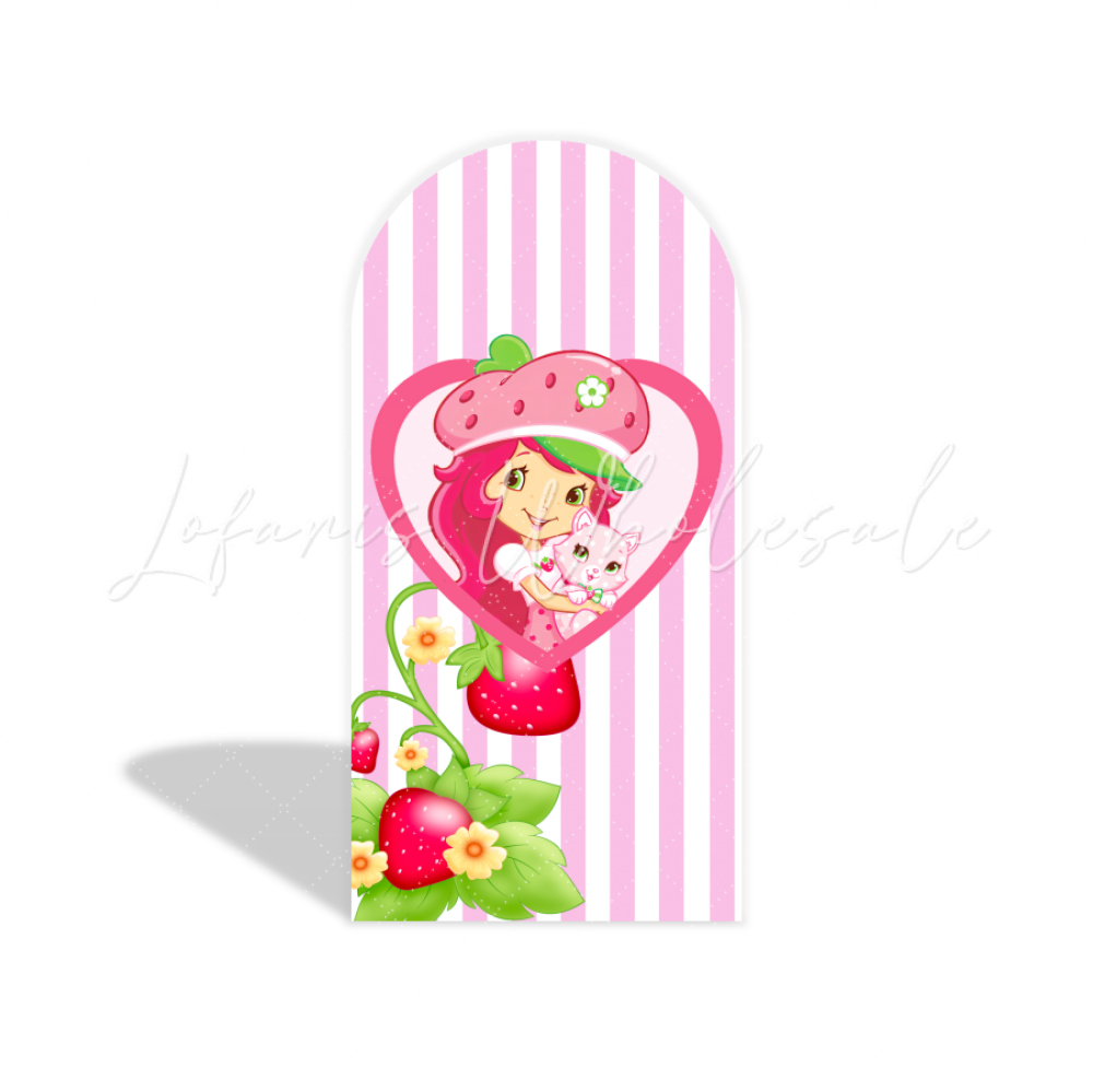 Strawberry Erdbeere Süß Thema Chiara Bogen Abdeckung Sommer Picknick Party Hintergrund
