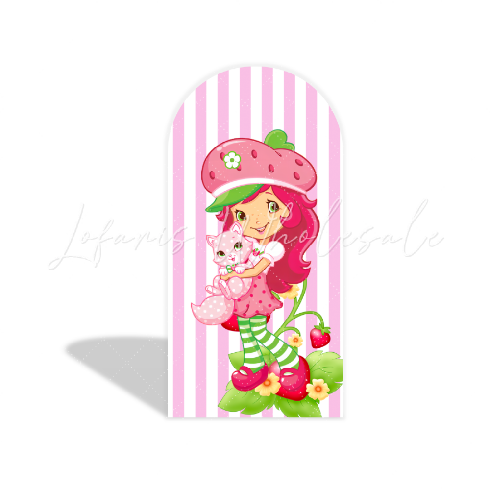 Strawberry Erdbeere Süß Thema Chiara Bogen Abdeckung Sommer Picknick Party Hintergrund