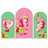 Strawberry Shortcake Theme Happy Birthday Party Bogenwand Abdeckung Erdbeer Mädchen Deko