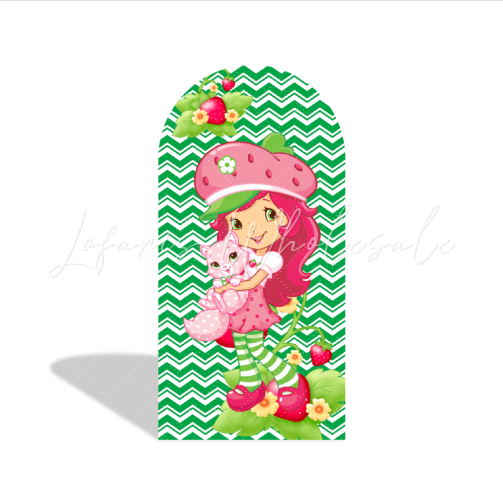 Strawberry Shortcake Theme Happy Birthday Party Bogenwand Abdeckung Erdbeer Mädchen Deko