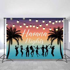 Sommer Strand Kokosnuss Baum Glücklich Havanna Nächte Hintergrund