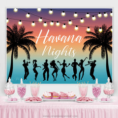 Sommer Strand Kokosnuss Baum Glücklich Havanna Nächte Hintergrund