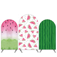 Sommer Wassermelone Thema Rosa Grün Geburtstag Bogen Hintergrund Bausatz