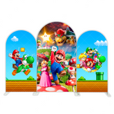 Supper Mario Cartoon Happy Birthday Party Bogenhintergrund Abdeckung Luigi Videospiel Jungen Deko