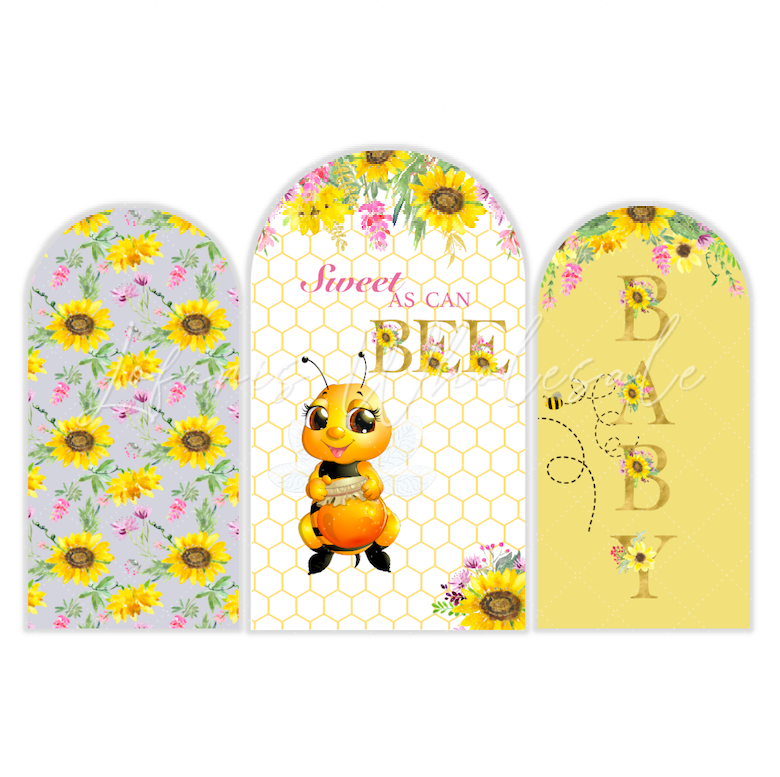 Sweet As Can Bee Theme Birthday Party Bogenwand Abdeckung Biene Honig Gelb Babyparty Deko