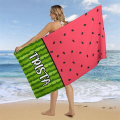 Lecker Grün Rot Sommer Wassermelone Brauch Strand Handtuch