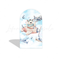 Teddy Bear Arch Birthday Party Bogenhintergrund Abdeckung Kuschelbär Baby Shower Braun Deko