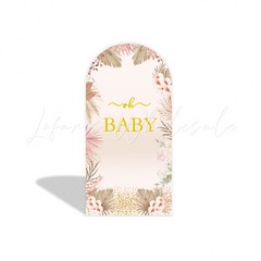 Teddy Bear Bär Thema Chiara Bogenhintergrund Abdeckung Babyparty Neutral Beige Braun Deko
