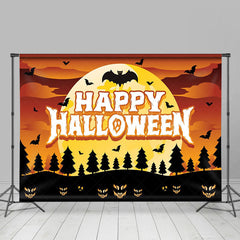 Erschreckend Nacht von Fledermäuse Mond Glücklich Halloween Hintergrund