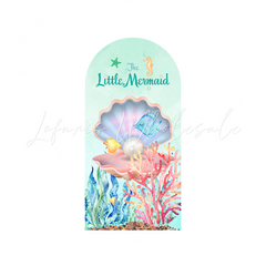 The Little Mermaid Prinzessin Happy Birthday Bogenwand Abdeckung Muscheln Perlen Deko