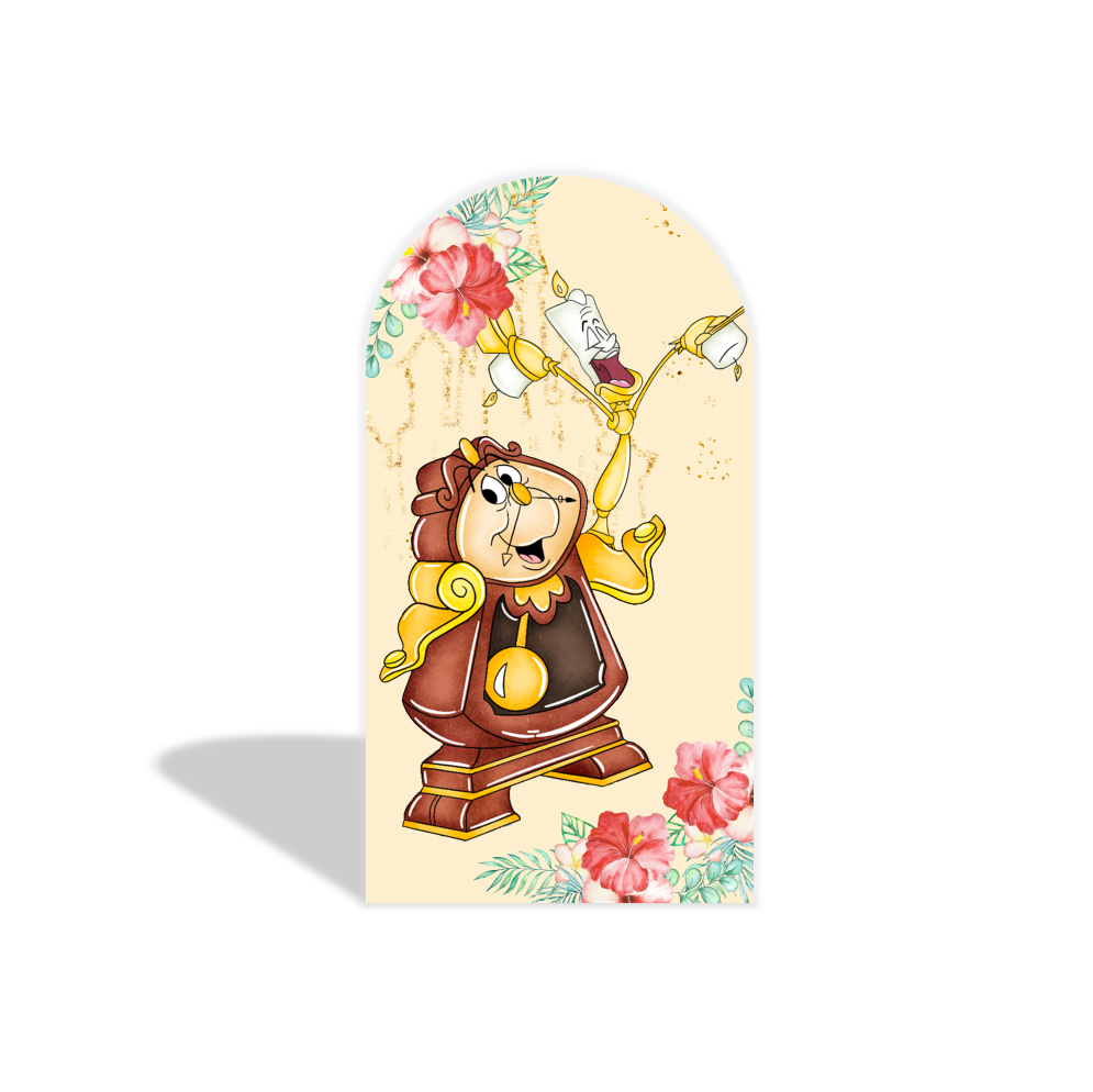 The Beauty And Beast Thema Bogenhintergrund Abdeckung Prinzessin Belle Geburtstagsparty Deko