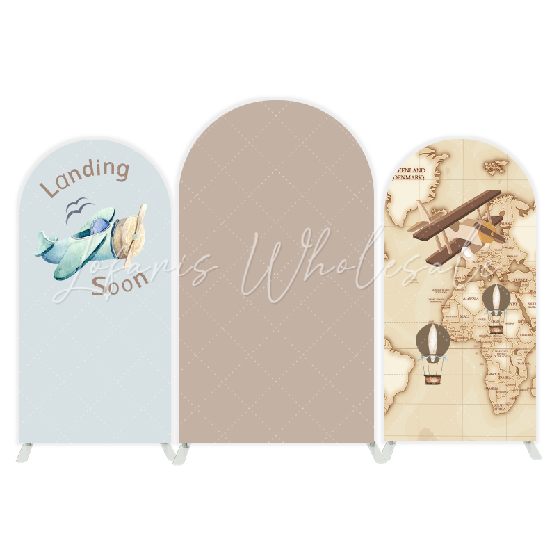 Travel Arch Birthday Party Bogenhintergrund Abdeckung Reise Weltkarte Koffer Urlaub Party Deko