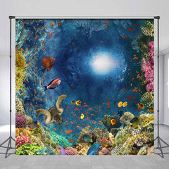 Unter Der Meer Landschaft Koralle Fisch Foto Hintergrund