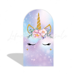 Unicorn Theme Happy Birthday Party Chiara Bogenhintergrund Abdeckung Einhorn Regenbogen Deko