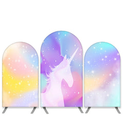 Einhorn Thema Funkeln Traum Rosa Geburtstag Bogen Hintergrund Bausatz