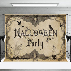Jahrgang Vergilbt Schläger Kerze Halloween Party Hintergrund
