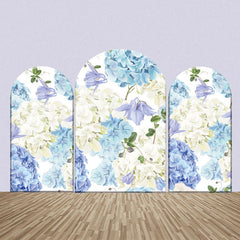 Violett Blau Weiß Blumen Hochzeit Bogen Hintergrund Bausatz