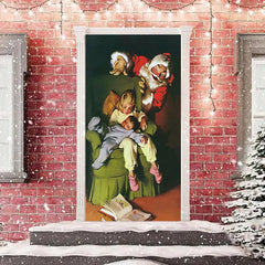 Warm Weihnachtsmann Klaus Baby Sofa Weihnachten Tür Abdeckung