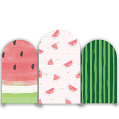Wassermelone Aquarell Sommer Geburtstag Bogen Hintergrund Bausatz