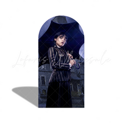 Wednesday Addams Birthday Party Bogenhintergrund Abdeckung Gothic Nevermore Tanz Party Deko