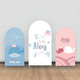 Wal Blau Rosa Junge Baby Dusche Bogen Hintergrund Bausatz