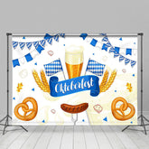 Weiß Brot Weizen Blau Flagge Oktoberfest Hintergrund