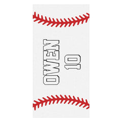 Weiß Brauch Name Baseball 10 Junge Strand Handtuch