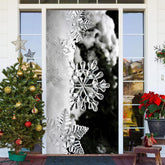 Weiß Niedlich Schneeflocken Bokeh Weihnachten Tür Abdeckung