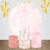 Weiß Rosa Funkeln Runden Glücklich Geburtstag Hintergrund Bausatz