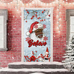 Weiß Aus Holz Wand Weihnachtsmann Klaus Weihnachten Tür Abdeckung