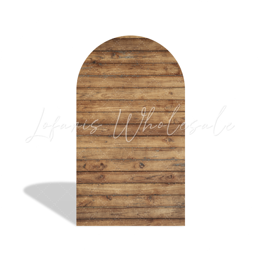 Wooden Board Birthday Party Arch Backdrop Wall Cloth Cover Bogenhintergrund Holz Optik Brett Deko