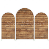 Wooden Board Birthday Party Arch Backdrop Wall Cloth Cover Bogenhintergrund Holz Optik Brett Deko