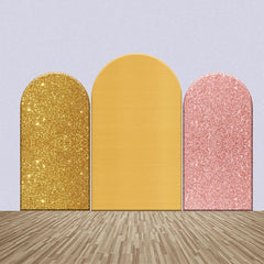 Gelb Rose Gold Funkeln Einfach Bogen Hintergrund Bausatz
