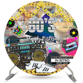 80er Jahre In Retro Sport Gang Runden Glücklich Geburtstag Hintergrund