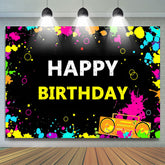 90er Jahre 80er Jahre Themenorientiert Graffiti Wand Glücklich Geburtstag Hintergrund