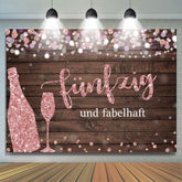 Fünfzig Und Fabelhaft Rosa Buch Geburtstag Hintergrund