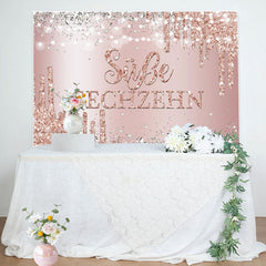 Rose Gold Bokeh Süß Sechzehn Geburtstag Hintergrund