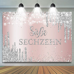 Süß Sechzehn Rose Gold 16 Geburtstag Hintergrund