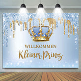 Funkeln Blau Willkommen Prinz Baby Dusche Hintergrund