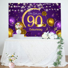 Lila Ballon Rose 90 Geburtstag Hintergrund