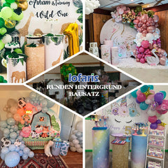 Funkeln Blumen Runden Hintergrund Bausatz Für Geburtstag