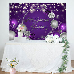 Lila Silber Rose Ballon Geburtstag Hintergrund