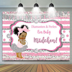 Diamanten Rosa Mädchen Baby Dusche Hintergrund