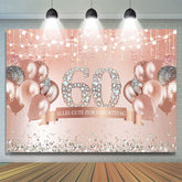 60 Geburtstag Rosa Ballon Diamanten Hintergrund